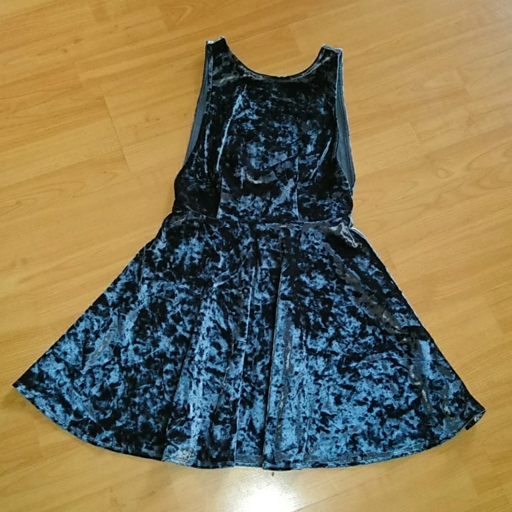 Topshop Petite Crushed Velvet Dress